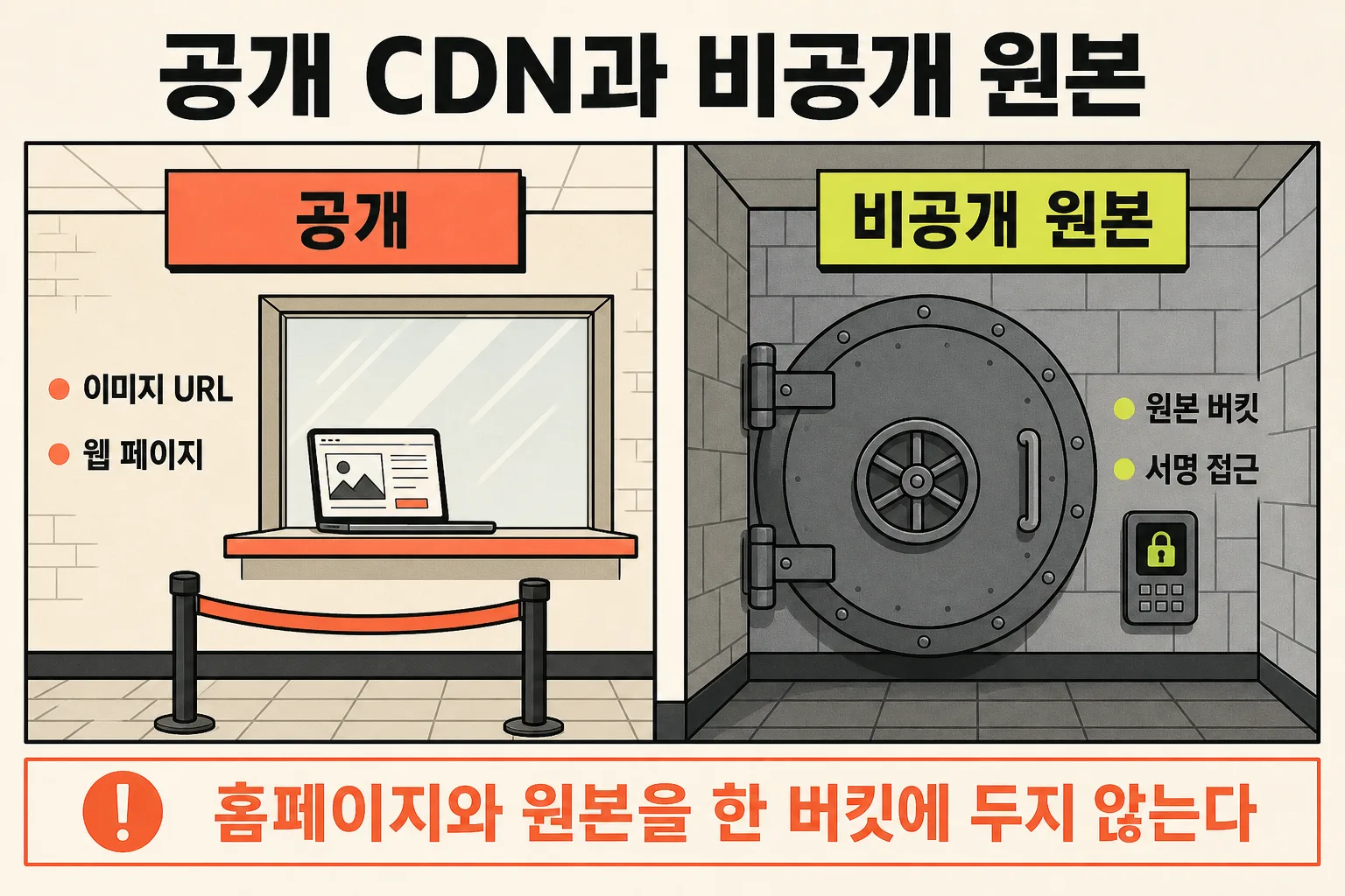 공개 CDN과 비공개 원본