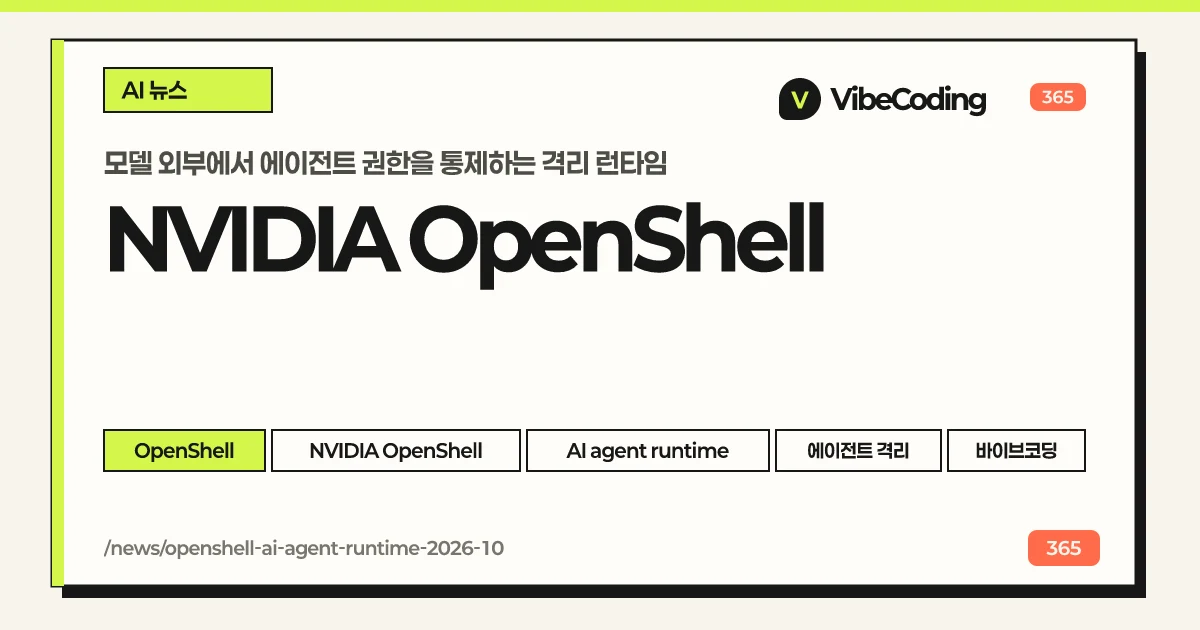 NVIDIA OpenShell | 모델 외부에서 에이전트 권한을 통제하는 격리 런타임