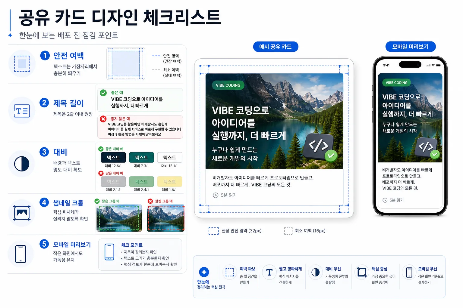 링크 공유 카드 디자인 체크리스트