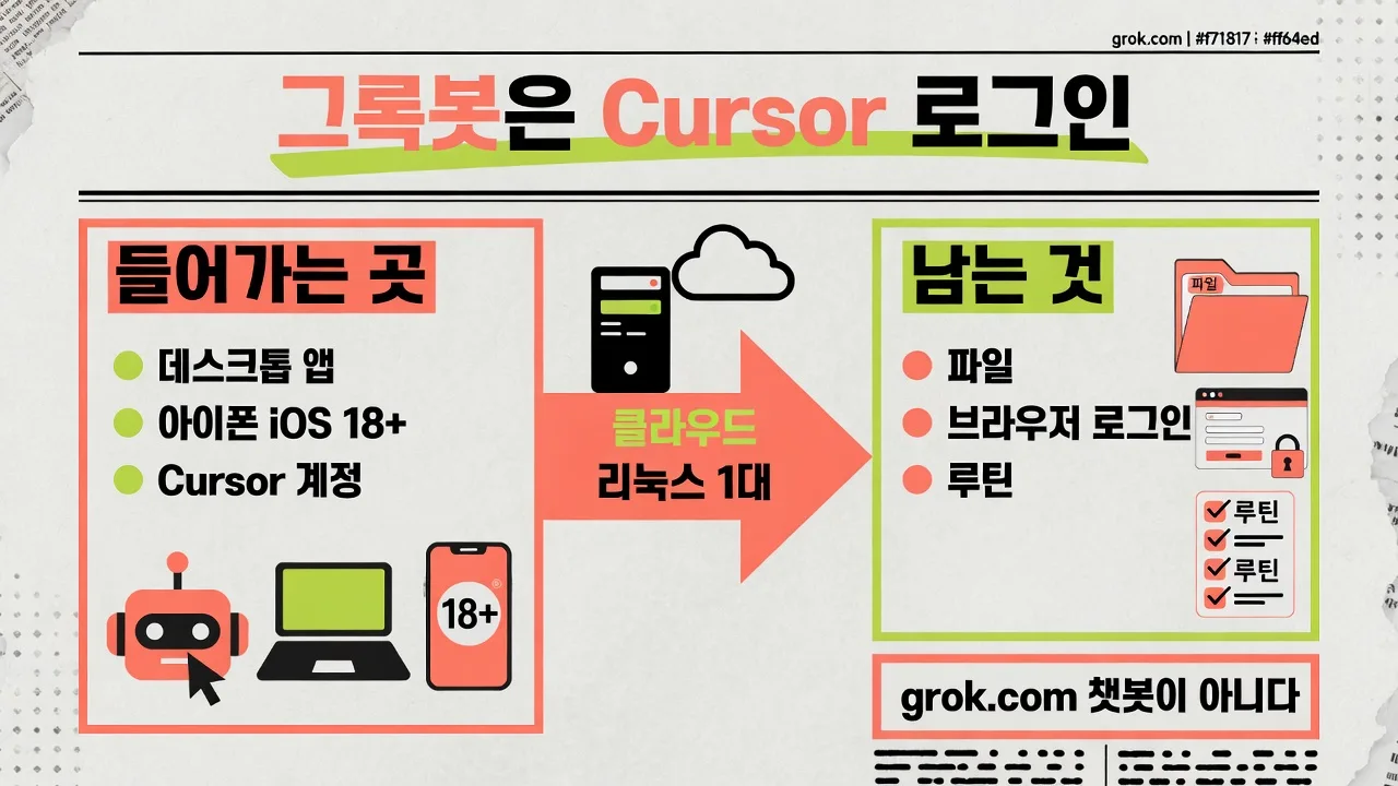그록봇은 Cursor 로그인 에이전트